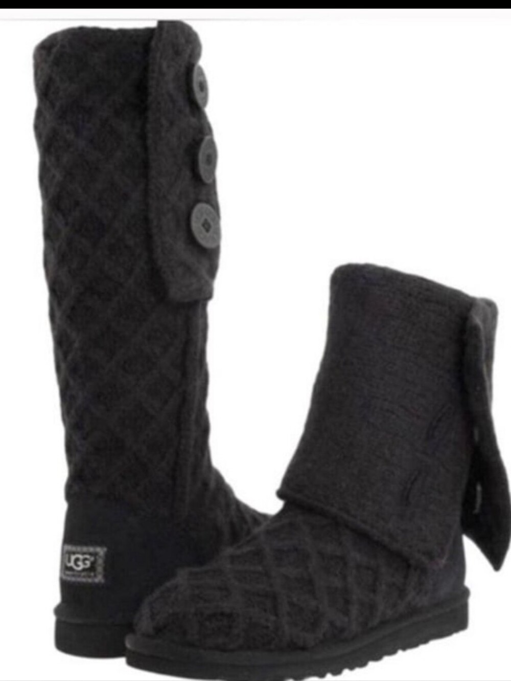 UGG Australia Cardy Lattice Sweater Boots Size 9